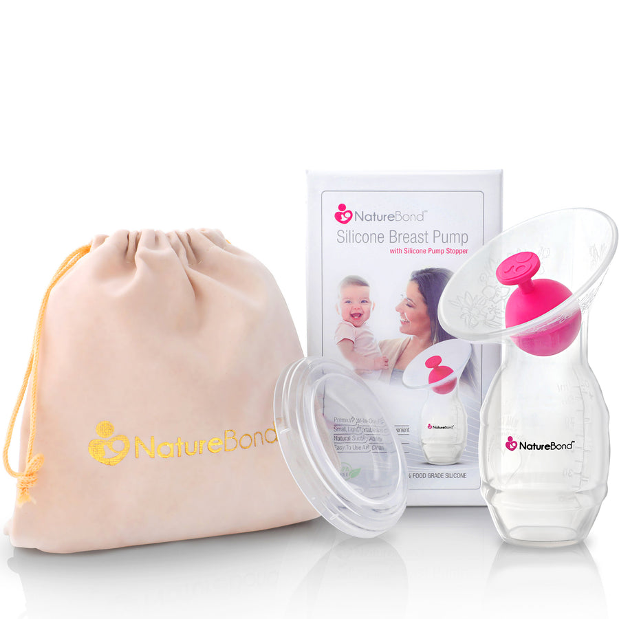 シリコンストッパー付きシリコン搾乳ポンプ